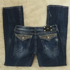 Miss Me Bootcut Embellished Flap Pocket Jeans